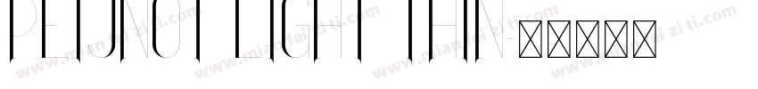 PEIJNOT LIGHT THIN字体转换